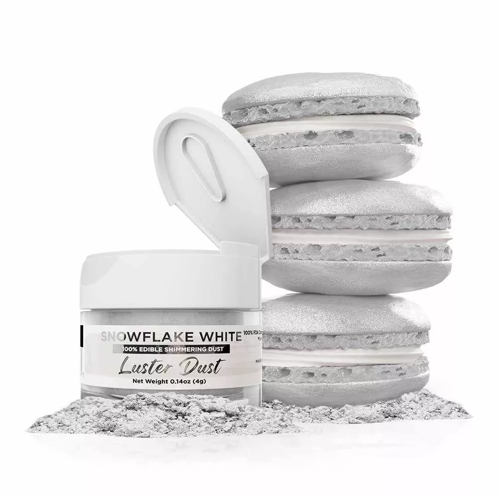 snowflake-white-luster-dust-edible-glitter-bakell Snowflake White Luster Dust, Edible Glitter, Bakell