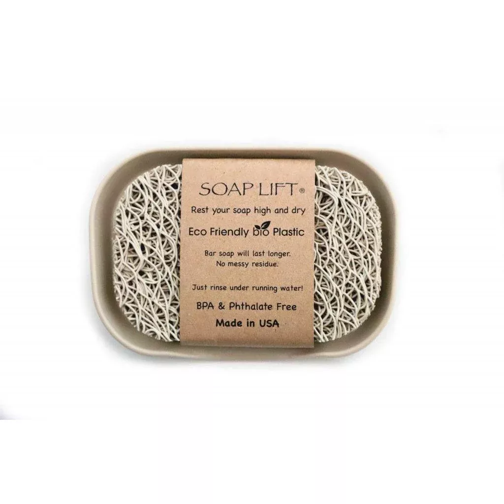 Soap Lift Waterfall Dish: Rectangular, Bone