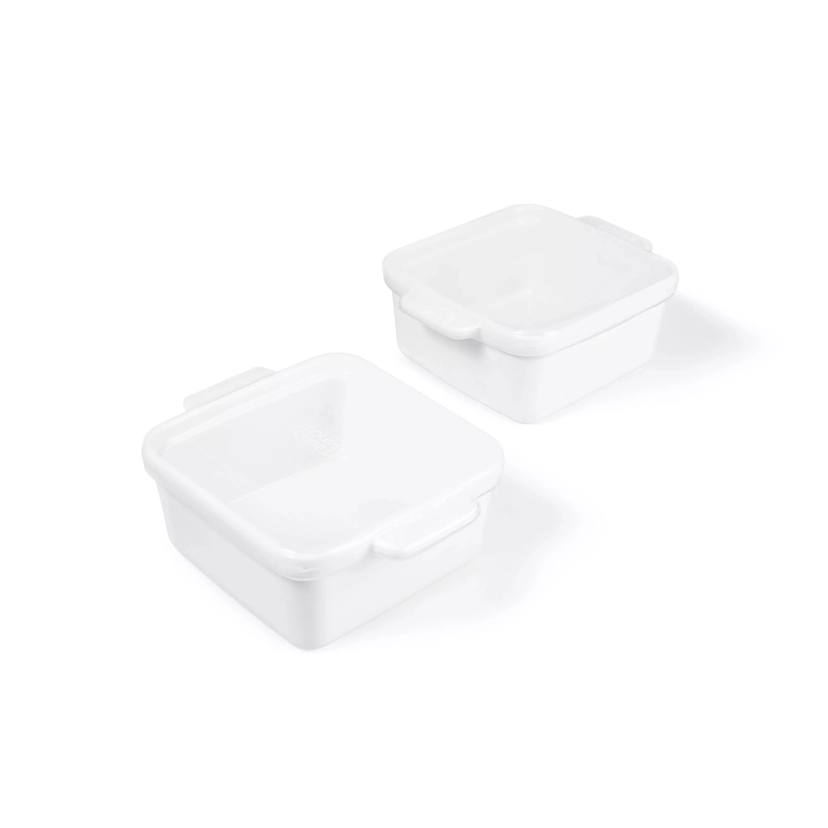 souper-cubes-ceramic-baking-dishes-set-2-square-white Souper Cubes Ceramic Baking Dishes (Set of 2): Square, White