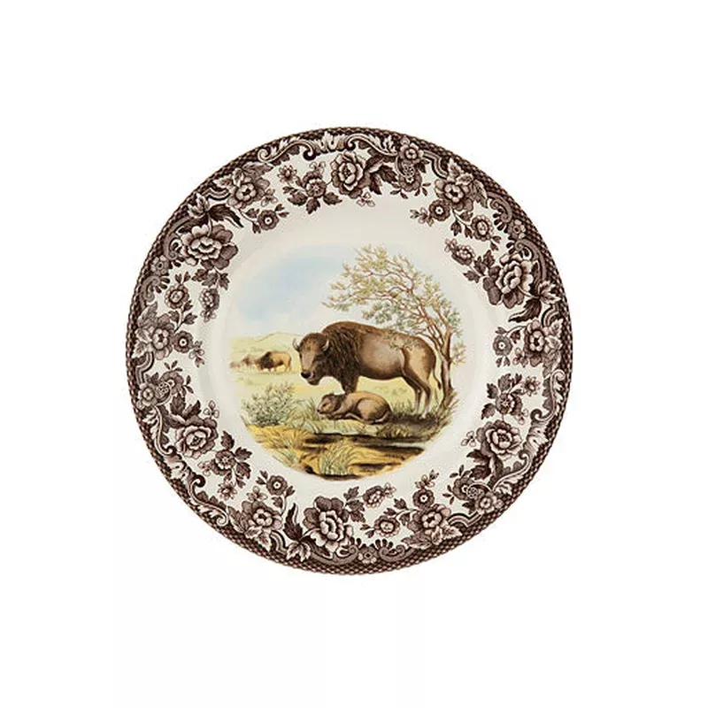 spode-woodland-bison-salad-plate Spode Woodland Bison Salad Plate