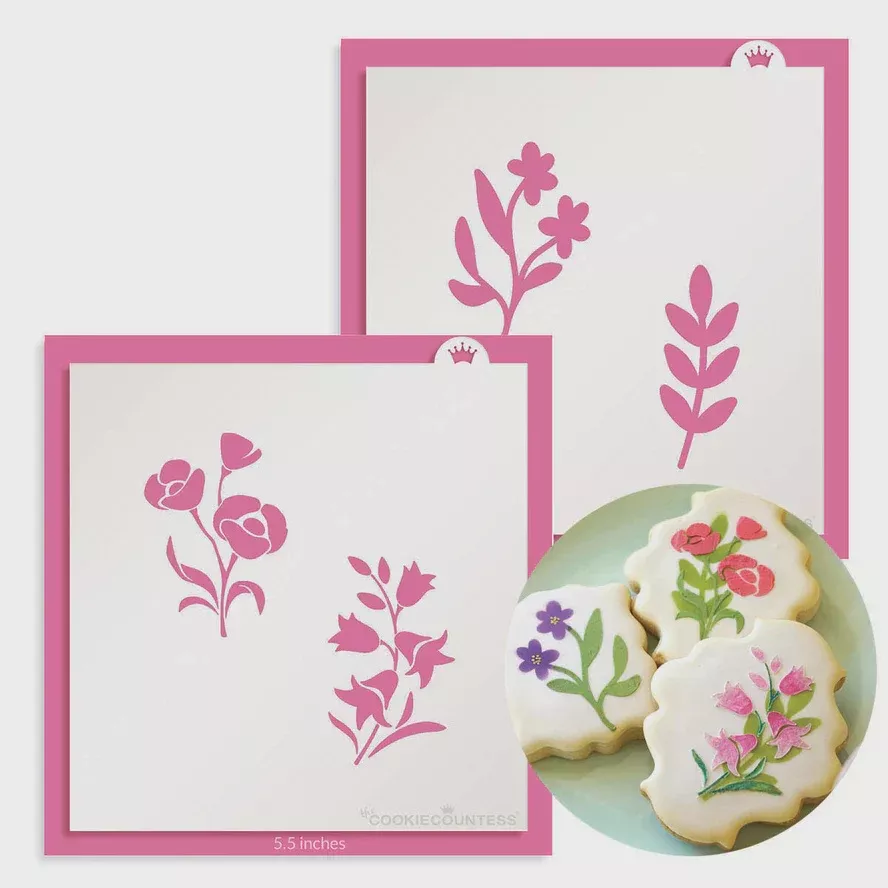 Spring Greenery Stencil Set
