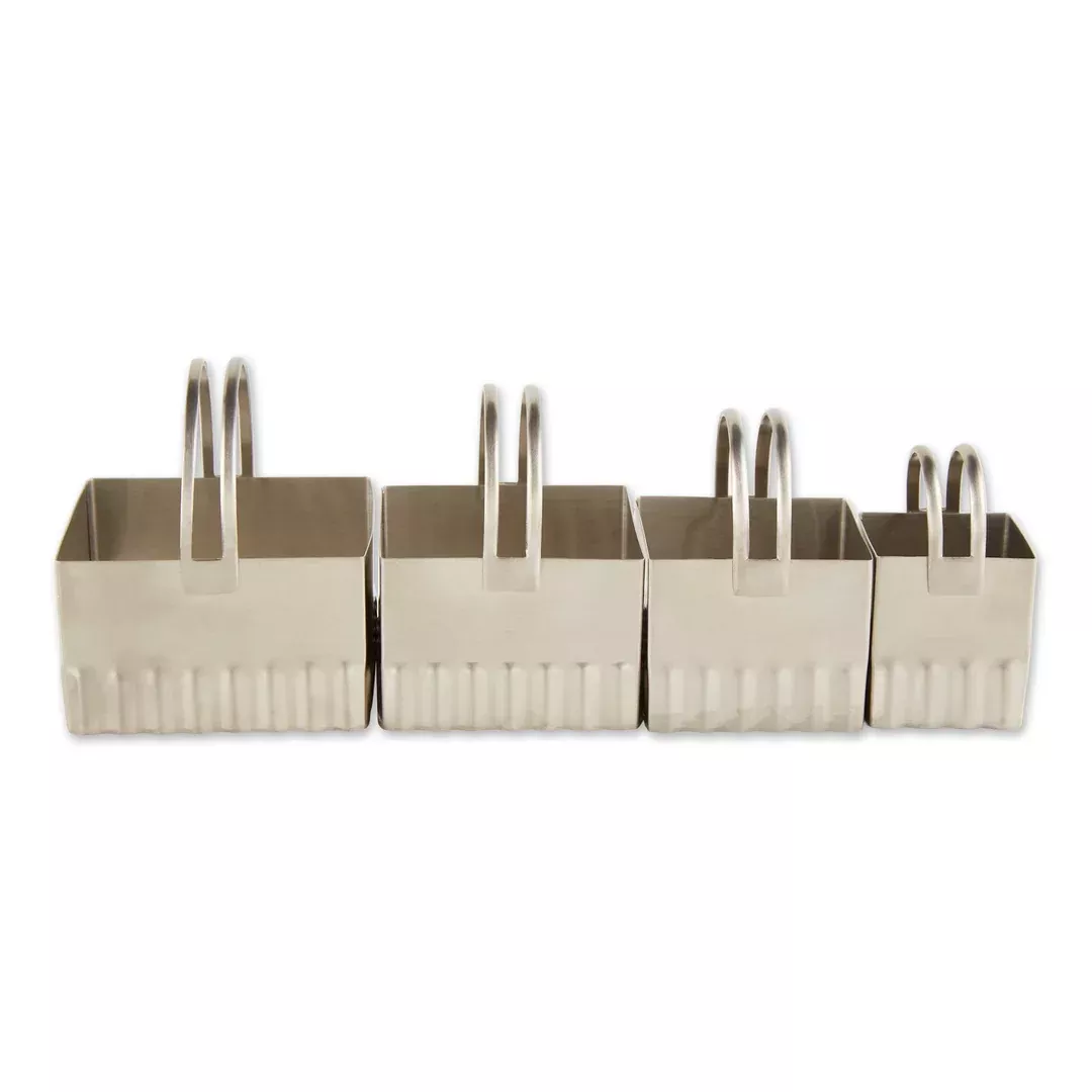 SQUARE RIPPLED BISCUIT CUTTERS SET/4