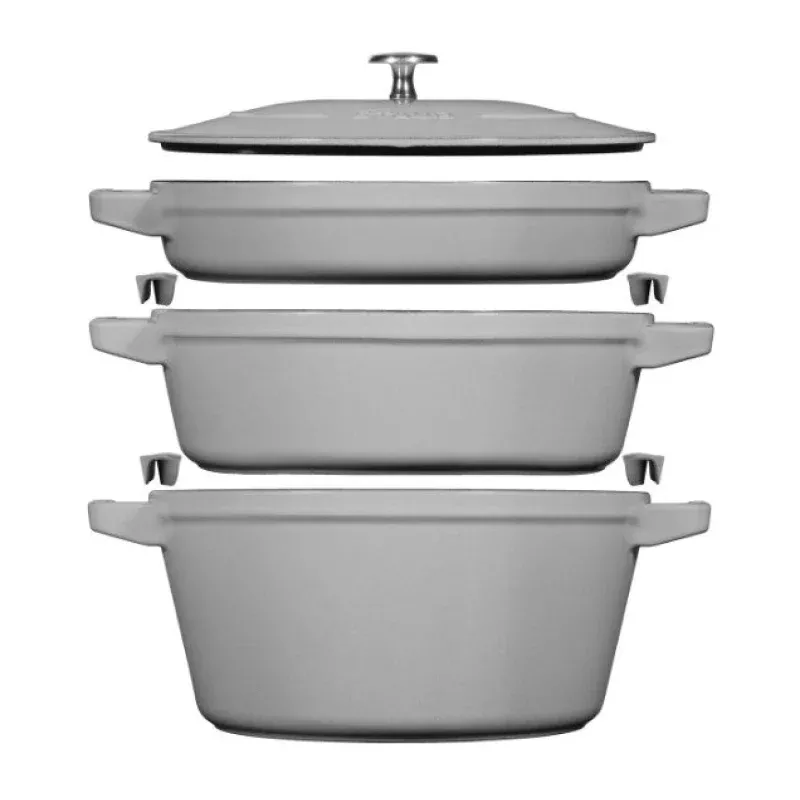 stackable-4-pc-set-graphite-grey Stackable 4 pc Set Graphite Grey