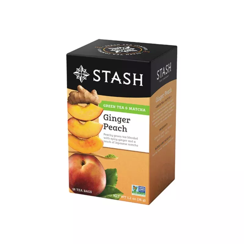 stash-ginger-peach-green-tea-bags-18-counts Stash Ginger Peach Green Tea Bags (18 Counts)