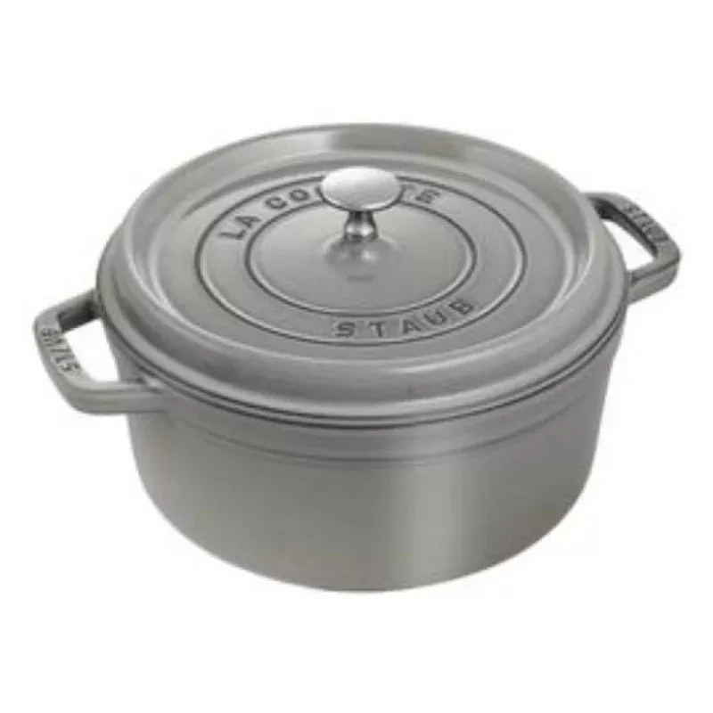 staub-4-qt-round-cocotte-graphite-grey Staub 4 QT Round Cocotte Graphite Grey