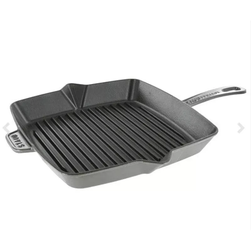 staub-cast-iron-10-square-grill-pan-graphite-grey Staub Cast Iron 10″ Square Grill Pan Graphite Grey