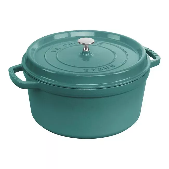 staub-round-dutch-oven-7-qt-turquoise Staub Round Dutch Oven: 7 QT, Turquoise