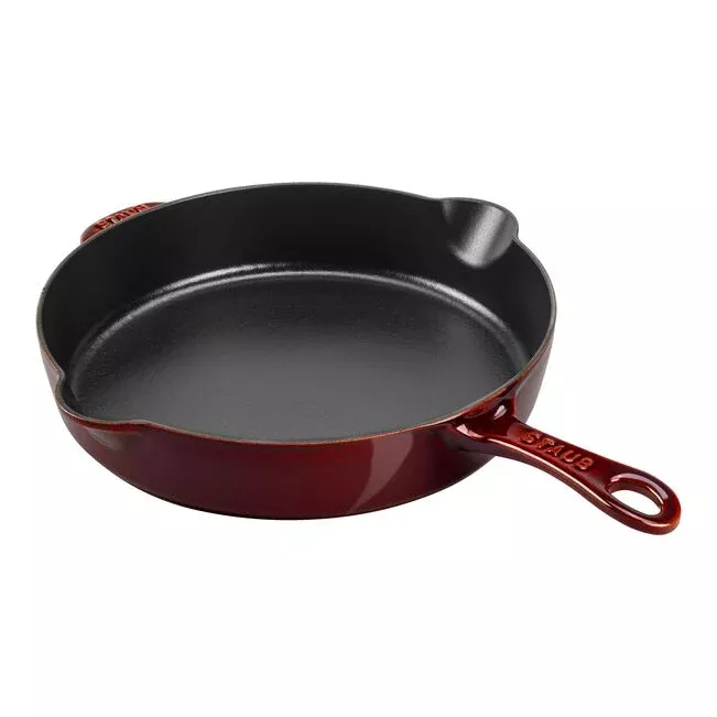 staub-traditional-deep-skillet-11-grenadine Staub Traditional Deep Skillet: 11", Grenadine