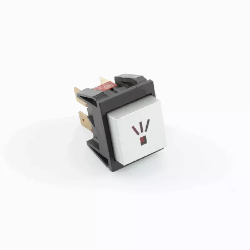 Steam Switch, Square DPST Silver Push-Latch 120V