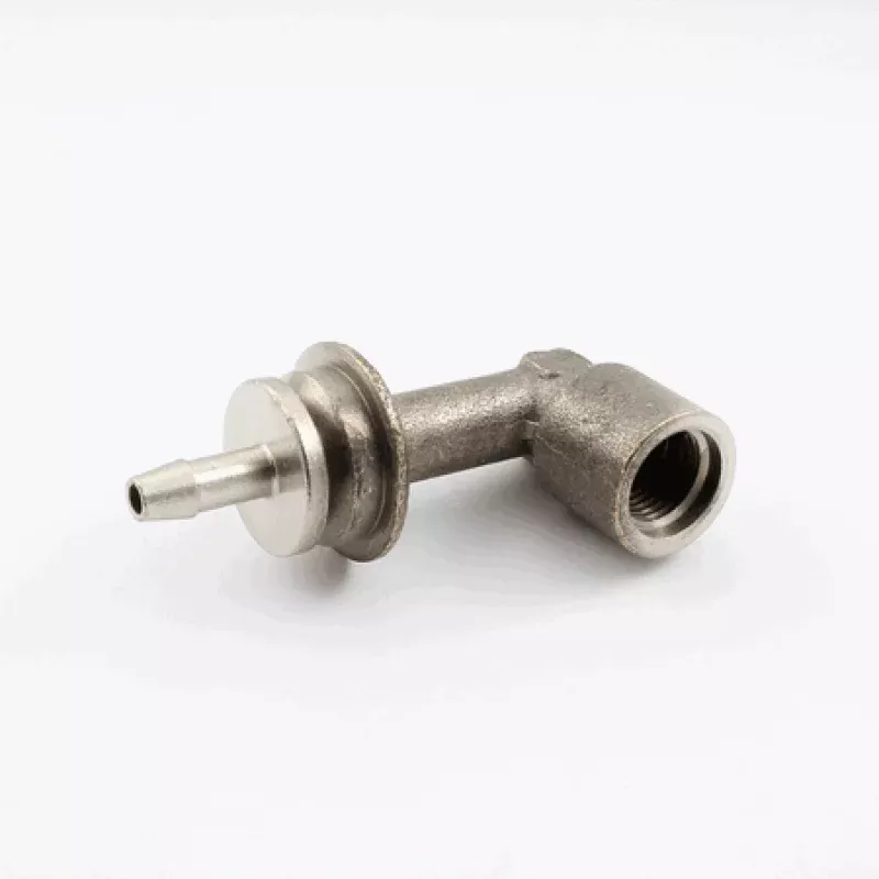 Steam tube elbow connector, plated brass