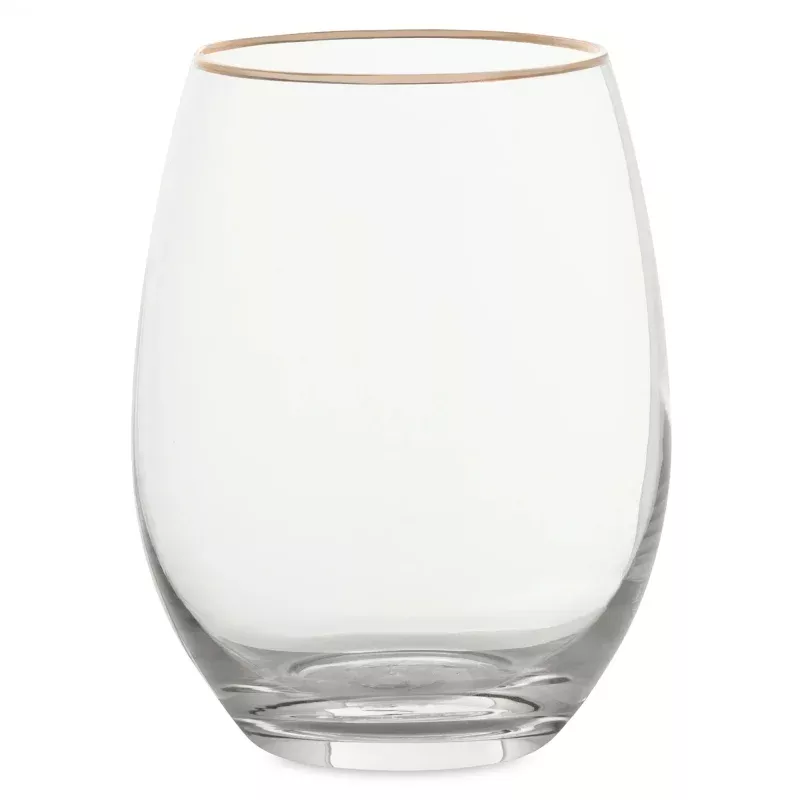 stemless-wine-glass-clear-with-gold-rim Stemless Wine Glass Clear with Gold Rim