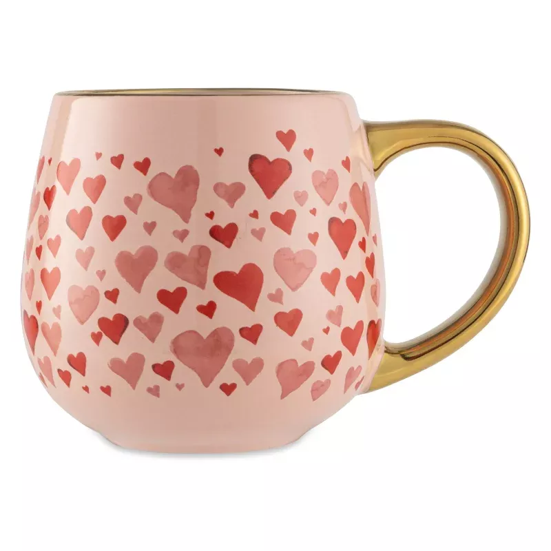 stoneware-gold-heart-16oz-coffee-mug Stoneware Gold Heart 16oz Coffee Mug