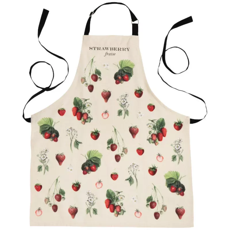 strawberries-vintage-fine-print-apron Strawberries Vintage Fine Print Apron