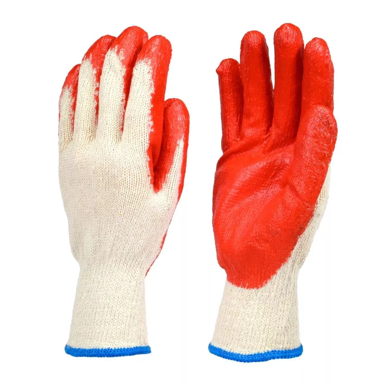 String Knit Cotton Rubber Coated Work Gloves - Pack of 10