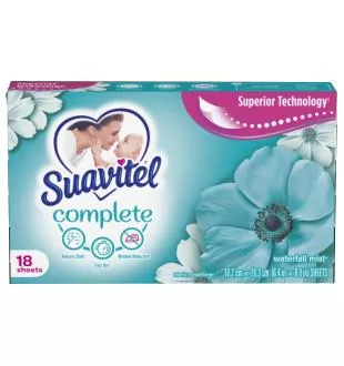 suavitel-complete-dryer-sheets-18-count-waterfall-mist-case-15 Suavitel - Complete Dryer Sheets 18 Count, Waterfall Mist - Case of 15