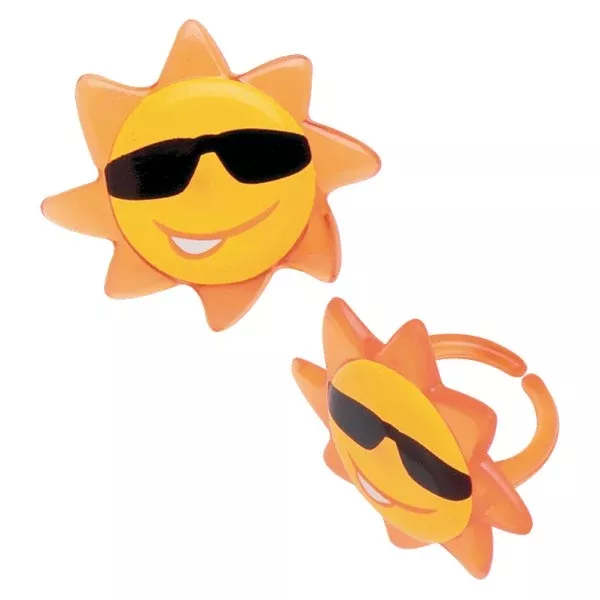 sun-face-cupcake-rings-12-rings Sun Face Cupcake Rings - 12 Rings