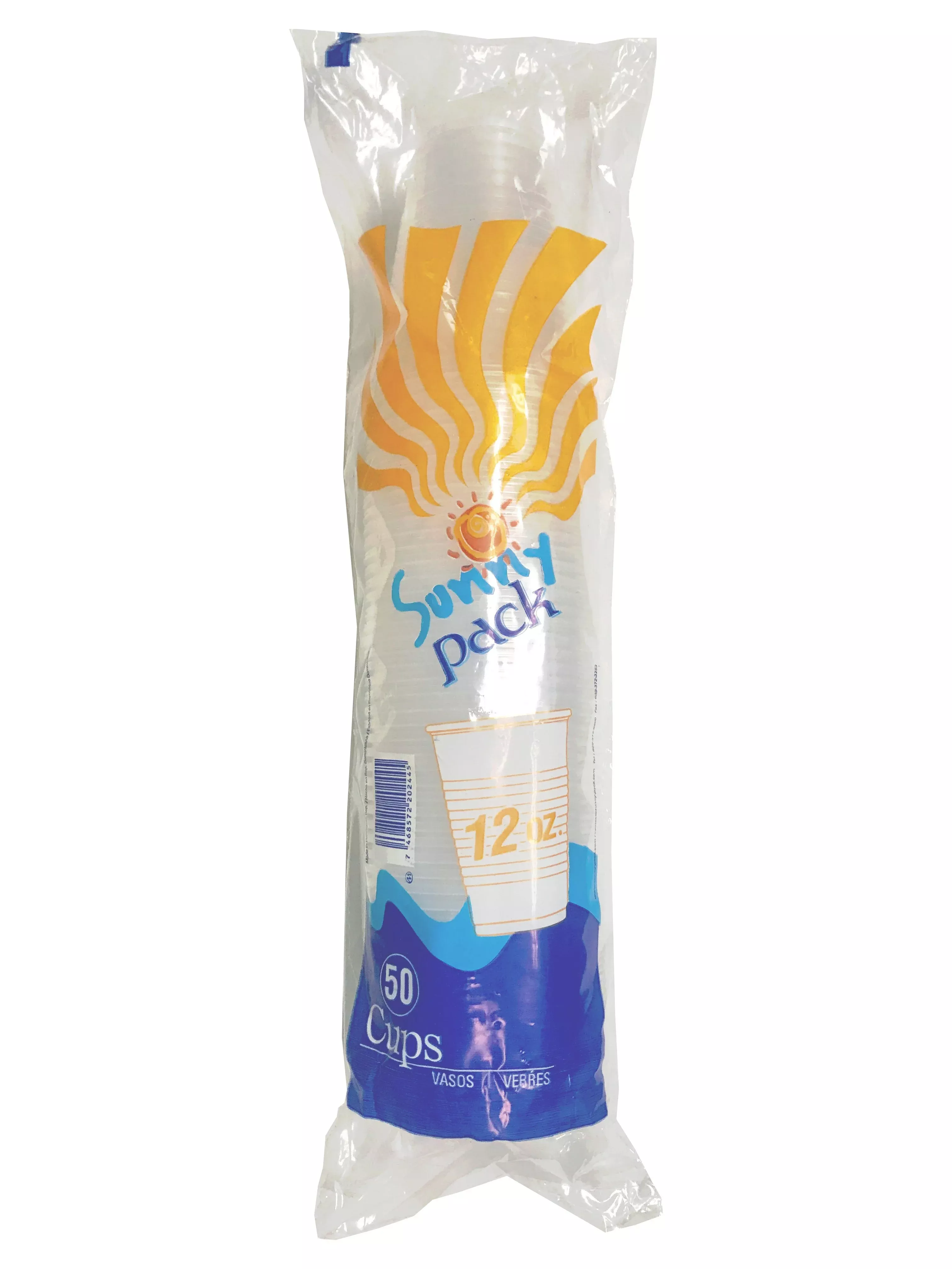 Sunny Pack - Plastic Cups, 12oz, 50 Count - Case of 20