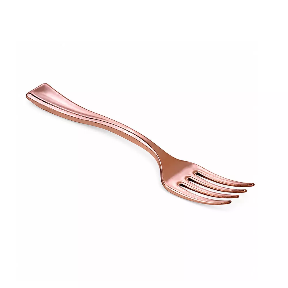 Sweet Flavor - Copper Mini Fork, Plasticware - 4" (500 ct)