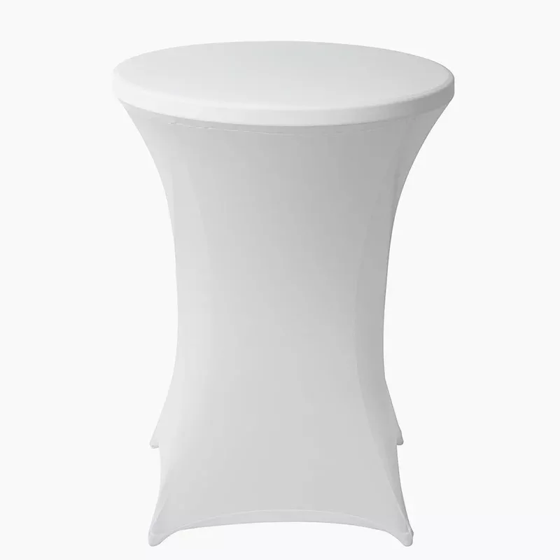 Table Covers 36 Inch Spandex White Round1 – 10 COUNT