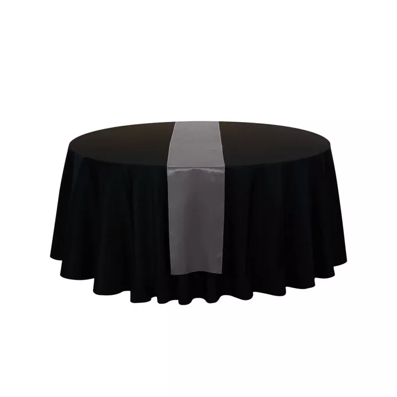 table-tek-dark-gray-satin-table-runner-12-x-108-1-count-box Table Tek Dark Gray Satin Table Runner – 12″ x 108″ – 1 count box