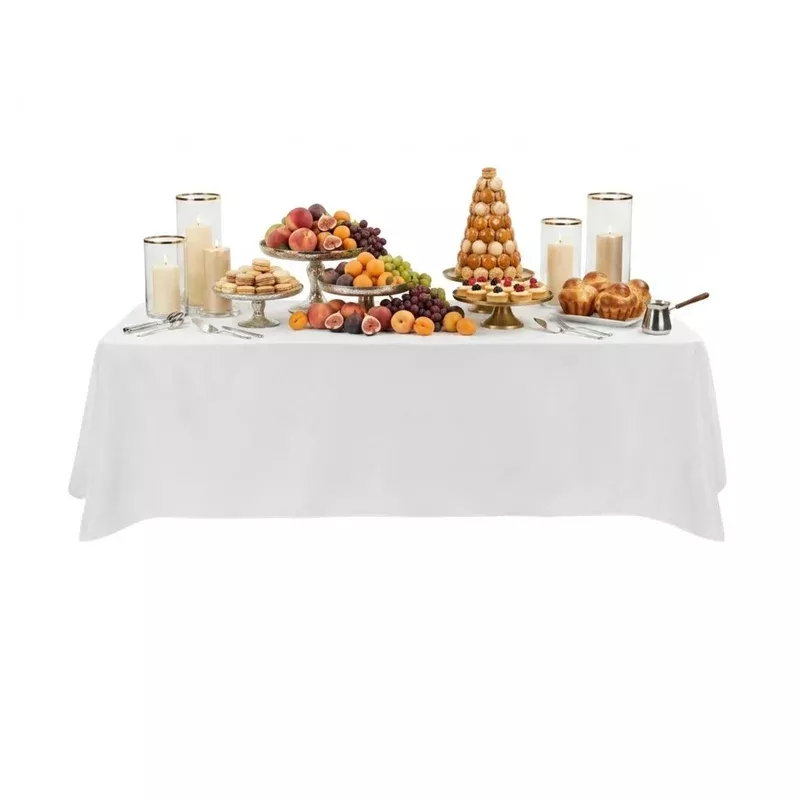 table-tek-rectangle-white-polyester-cloth-table-cover-hemmed-90-x-132-1-count-bo Table Tek Rectangle White Polyester Cloth Table Cover – Hemmed – 90″ x 132″ – 1 count box