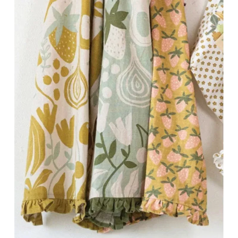 tea-towel-w-ruffle-loop-asst Tea Towel w/ Ruffle & Loop, asst