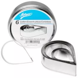 tear-drop-cookie-cutter-set-6-pieces Tear Drop Cookie Cutter Set - 6 pieces