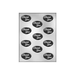 thank-you-oval-chocolate-mold Thank You Oval Chocolate Mold