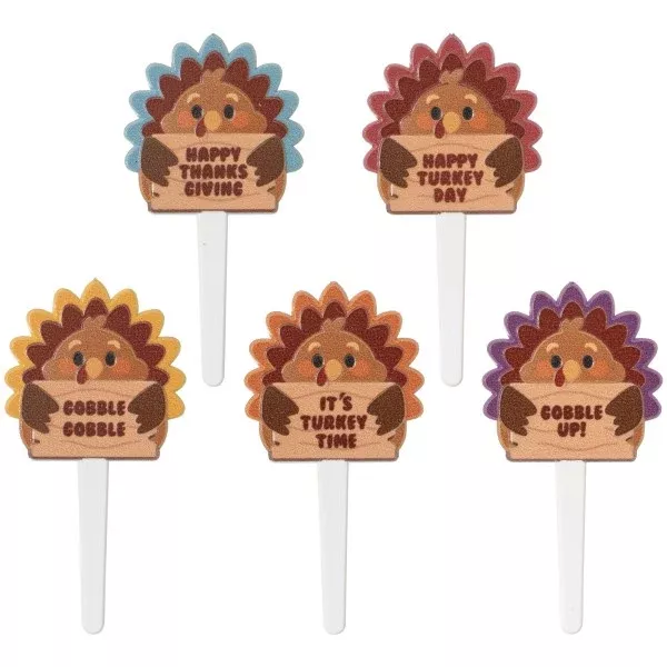 thanksgiving-cupcake-picks-12-picks Thanksgiving Cupcake Picks - 12 Picks