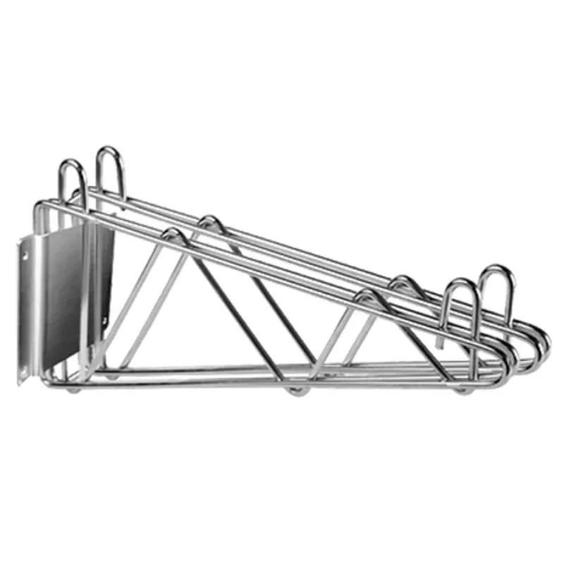thunder-group-wbsv218-18-direct-wall-bracket-double-shelf-support-chrome-plated- Thunder Group WBSV218 18″ Direct Wall Bracket Double Shelf Support Chrome Plated Wire