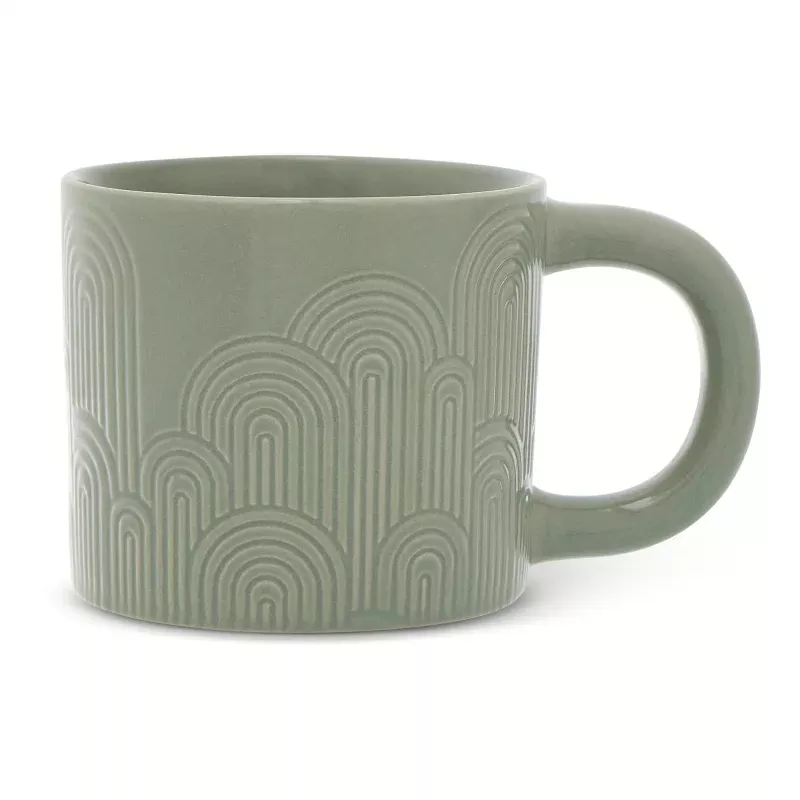 thyme-table-green-arched-lines-mug Thyme & Table Green Arched Lines Mug