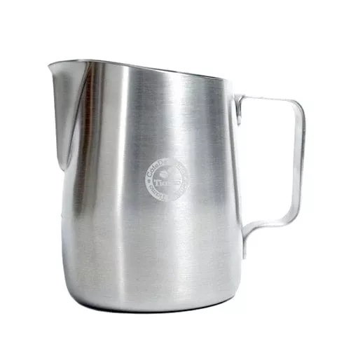 tiamo-tapered-brushed-stainless-milk-jug Tiamo Tapered Brushed Stainless Milk Jug