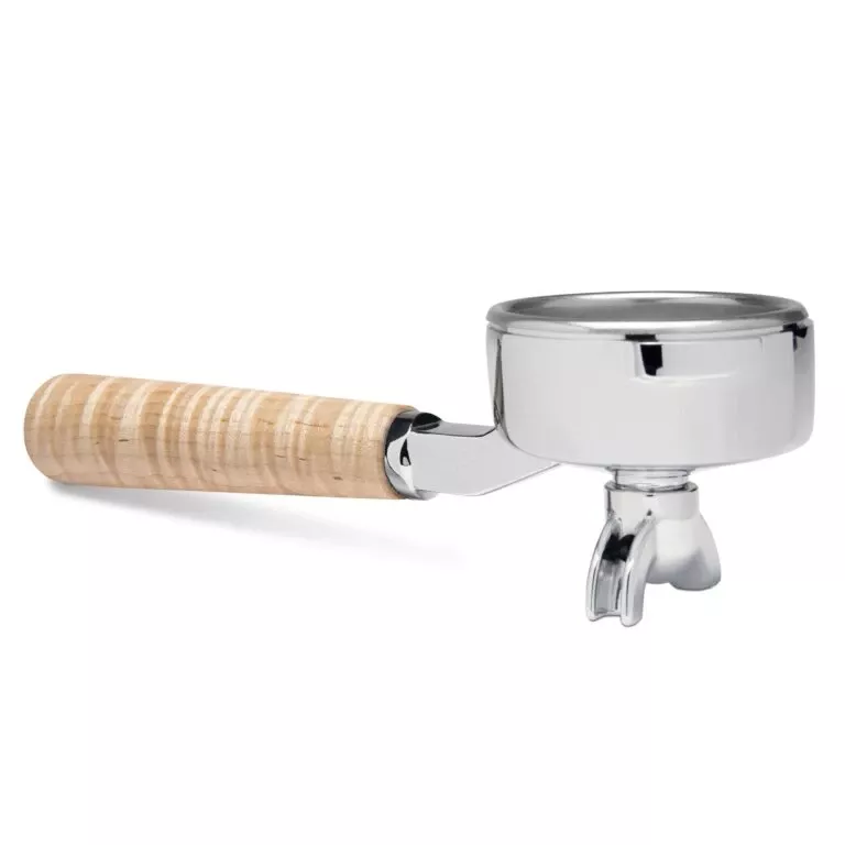 tiger-maple-double-spout-gaggia-portafilter Tiger Maple Double Spout Gaggia Portafilter