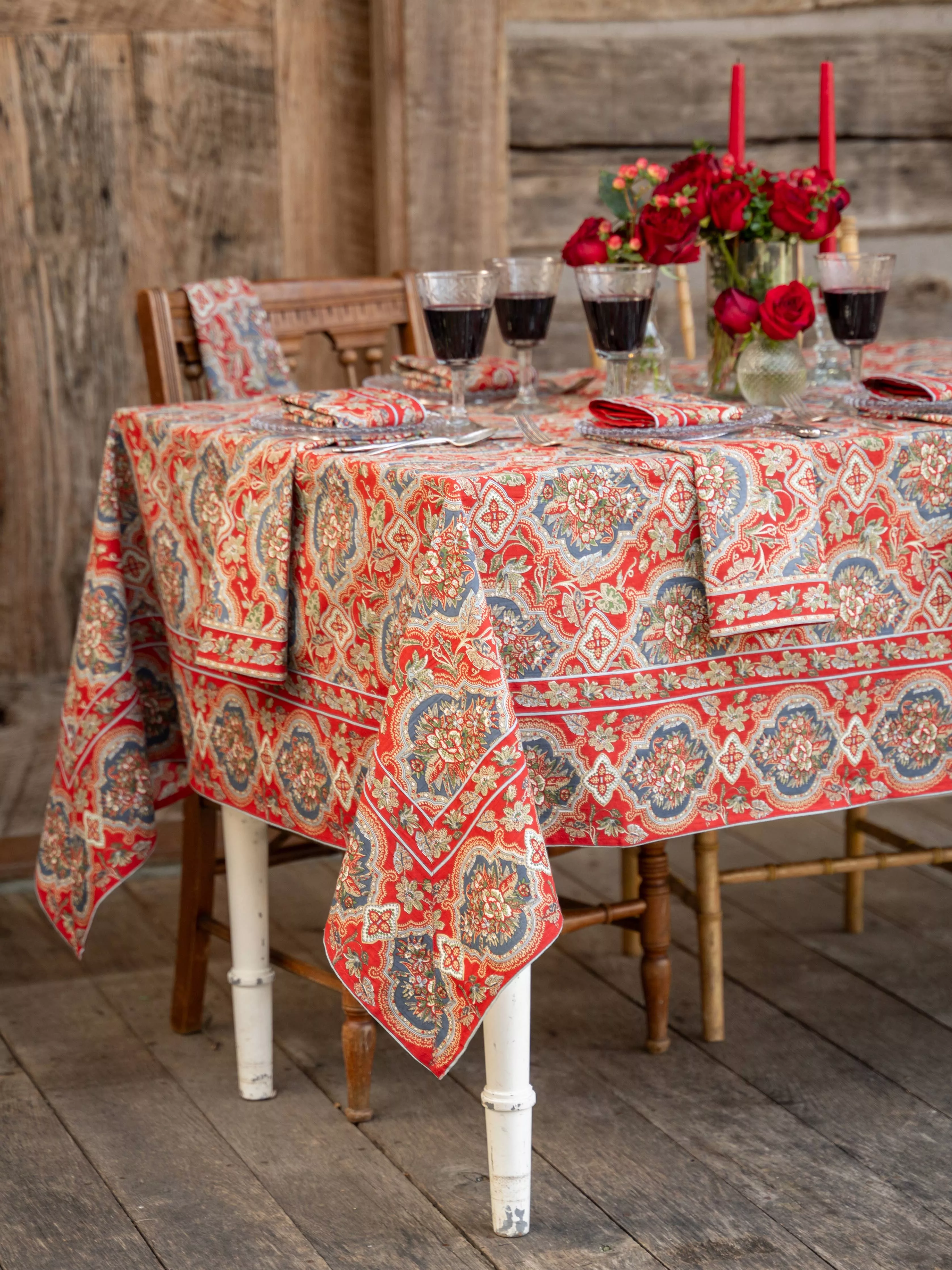 Timeless Tapestry Tablecloth - Red: 54X54