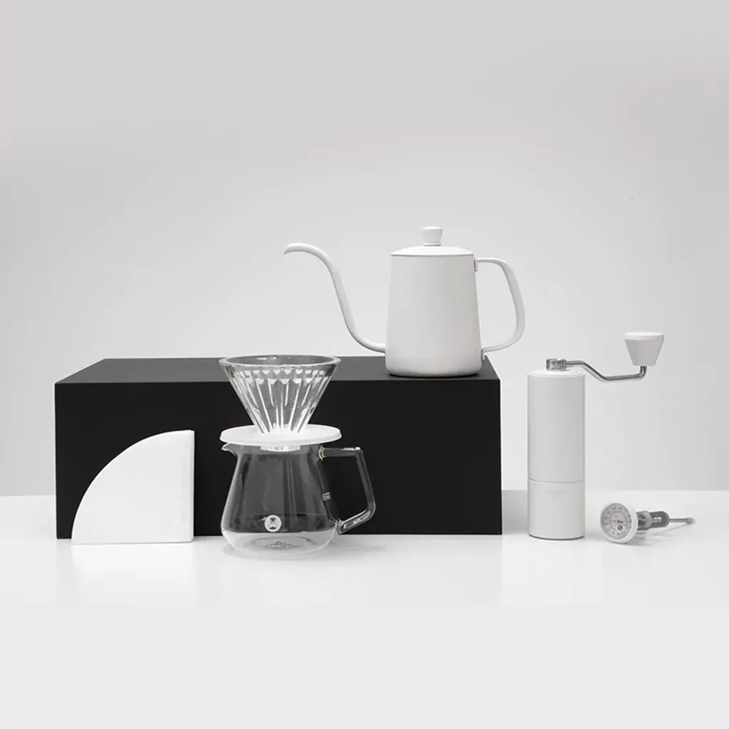 timemore-c3s-pourover-set-gift-box-white-v60kit TIMEMORE C3s Pourover Set Gift Box White (v60kit)