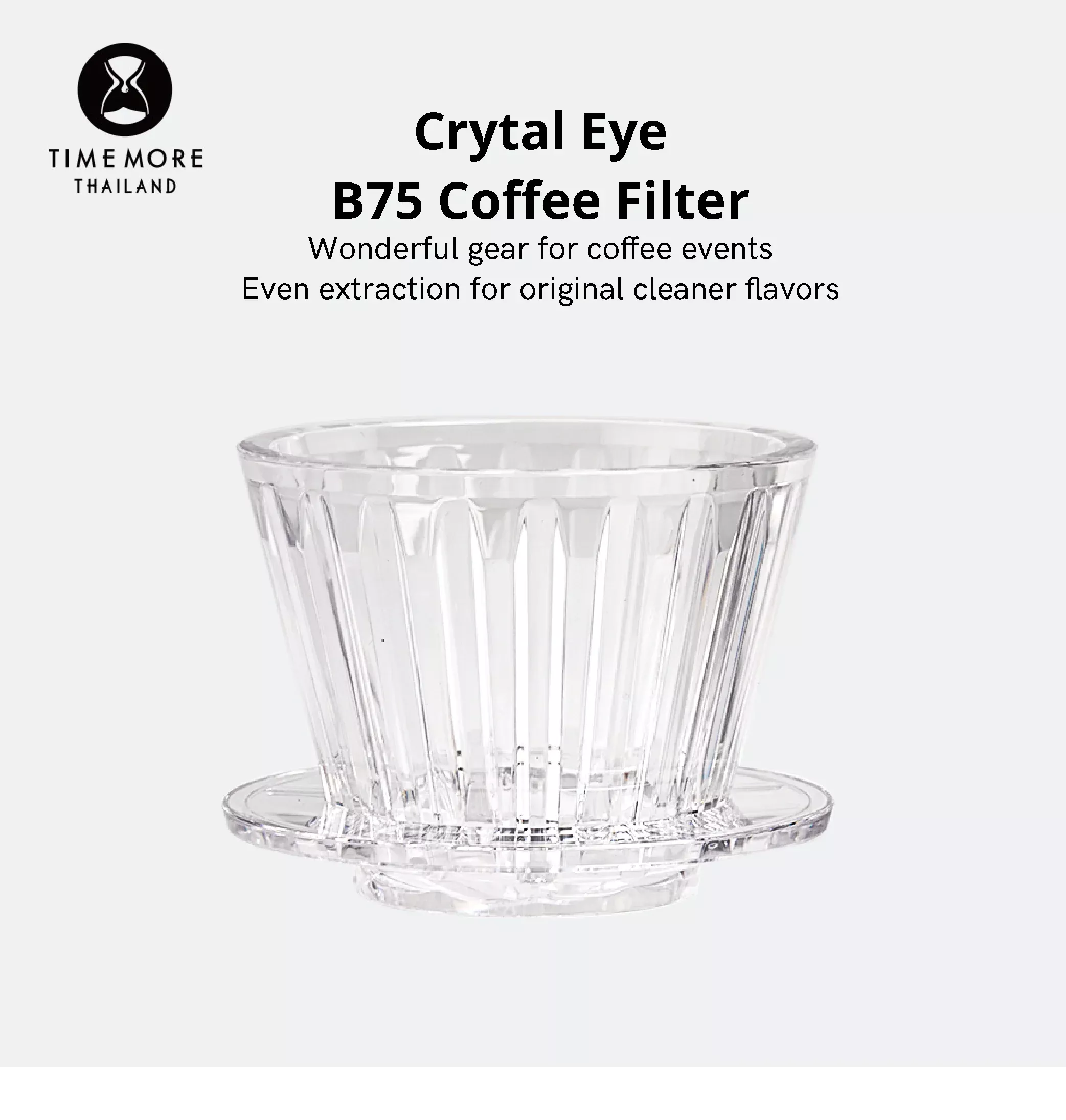 TIMEMORE Crystal Eye B75 Dripper Transparent (1-2 cups)