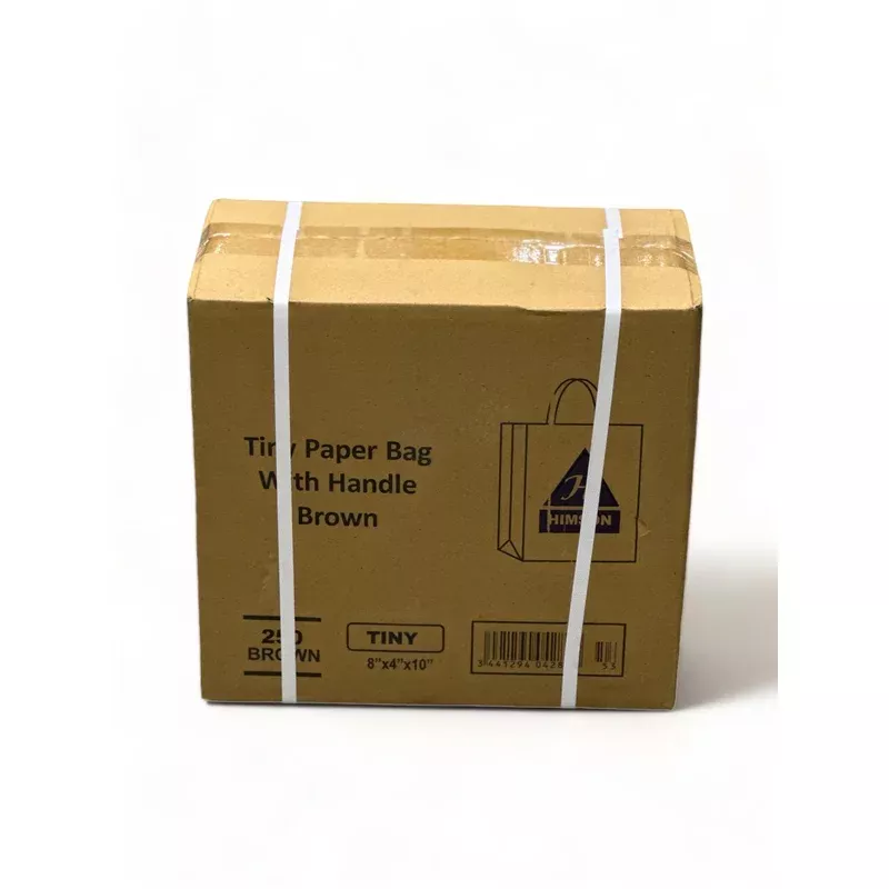 tiny-karft-handle-bag-8x-4-5x-10-6-inch-250-qty Tiny Karft Handle Bag – 8x 4.5x 10.6 Inch – 250 Qty