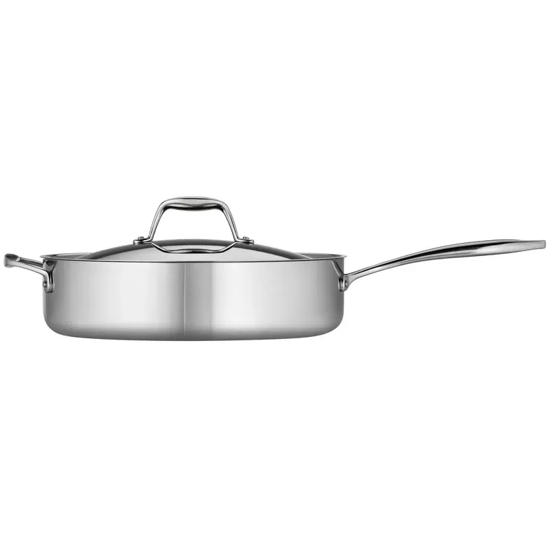 Tri-Ply Clad Deep Saute Pan – Silver