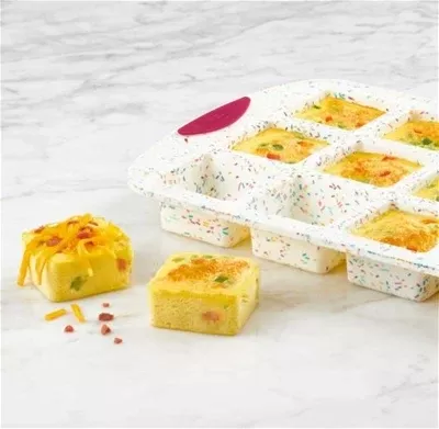 trudeau-12-cavity-silicone-square-brownie-pan-confetti Trudeau 12 Cavity Silicone Square Brownie Pan -- Confetti