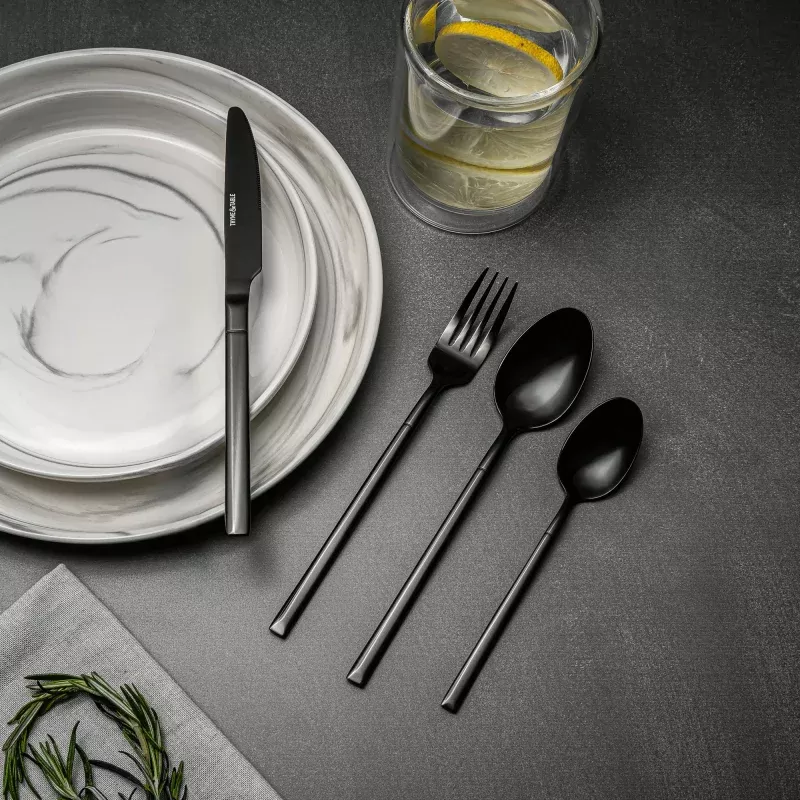 tt-arden-blk-16pc-st-flatware-set TT ARDEN BLK 16PC ST FLATWARE SET