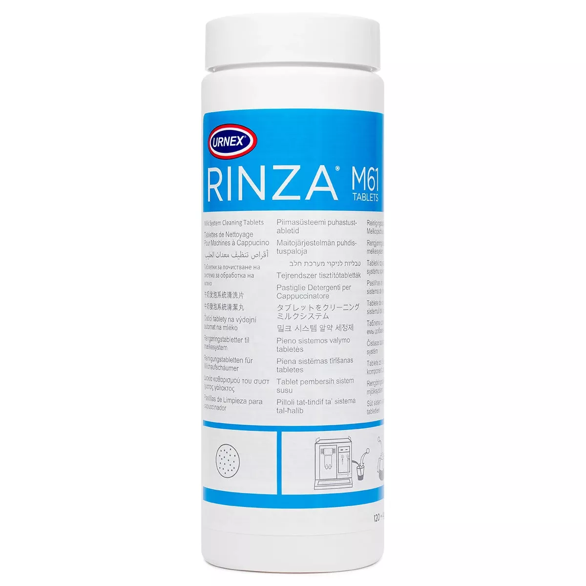 Urnex Rinza M61 Acid Formula Milk Cleaning Tablets 120ct