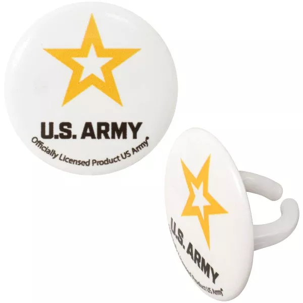US Army Cupcake Rings - 12 Cupcake Rings