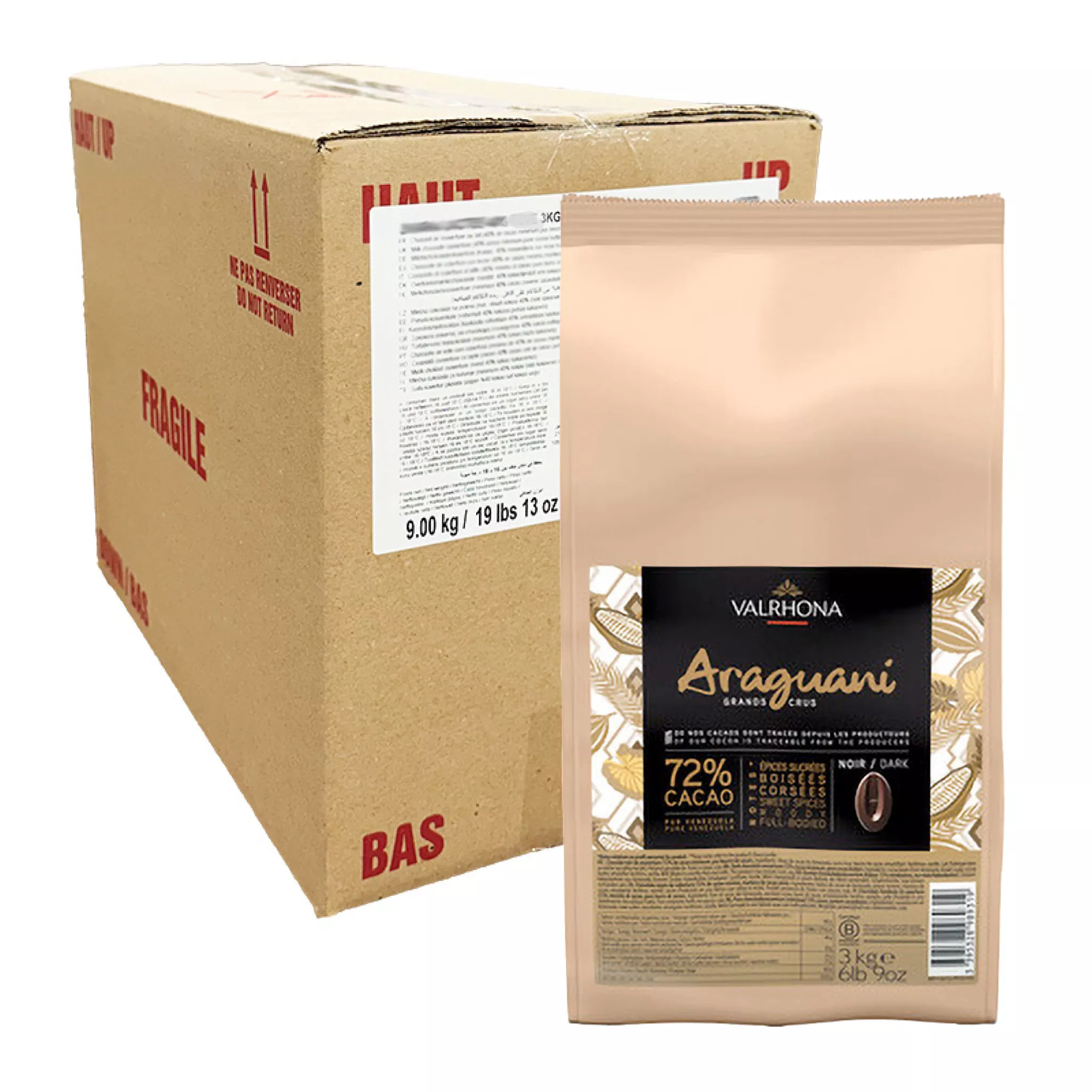 valrhona-araguani-dark-chocolate-72-6-6-lb-box-3 Valrhona - Araguani Dark Chocolate 72% - 6.6 lb (box of 3)