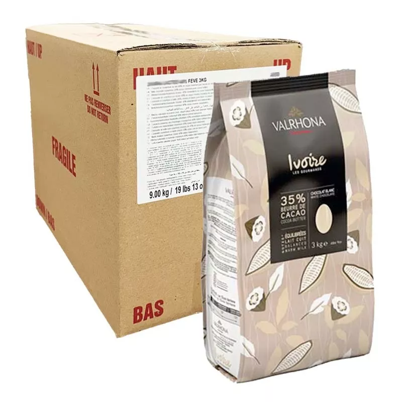 valrhona-ivoire-white-chocolate-35-6-6-lb-box-3 Valrhona - Ivoire White Chocolate 35% - 6.6 lb (box of 3)