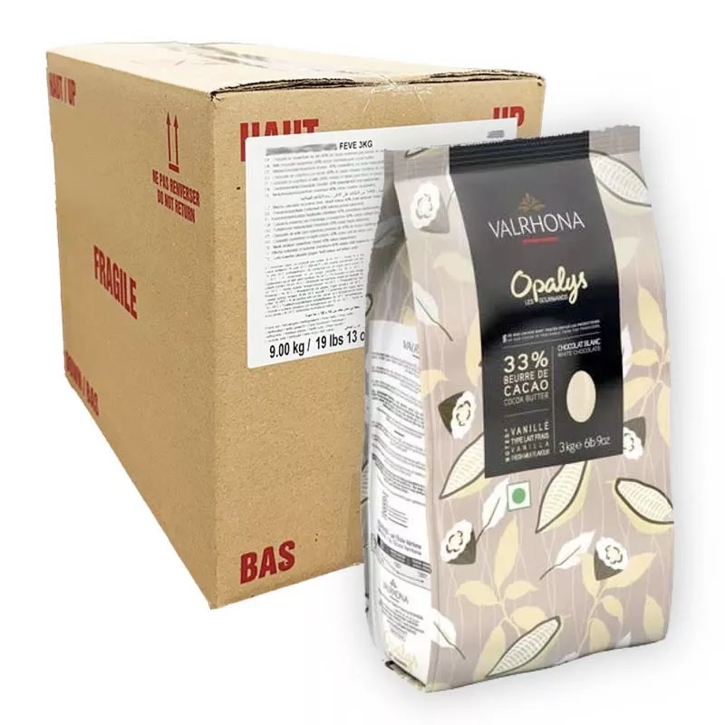 Valrhona - Opalys White Chocolate 33% - 6.6 lb (box of 3)