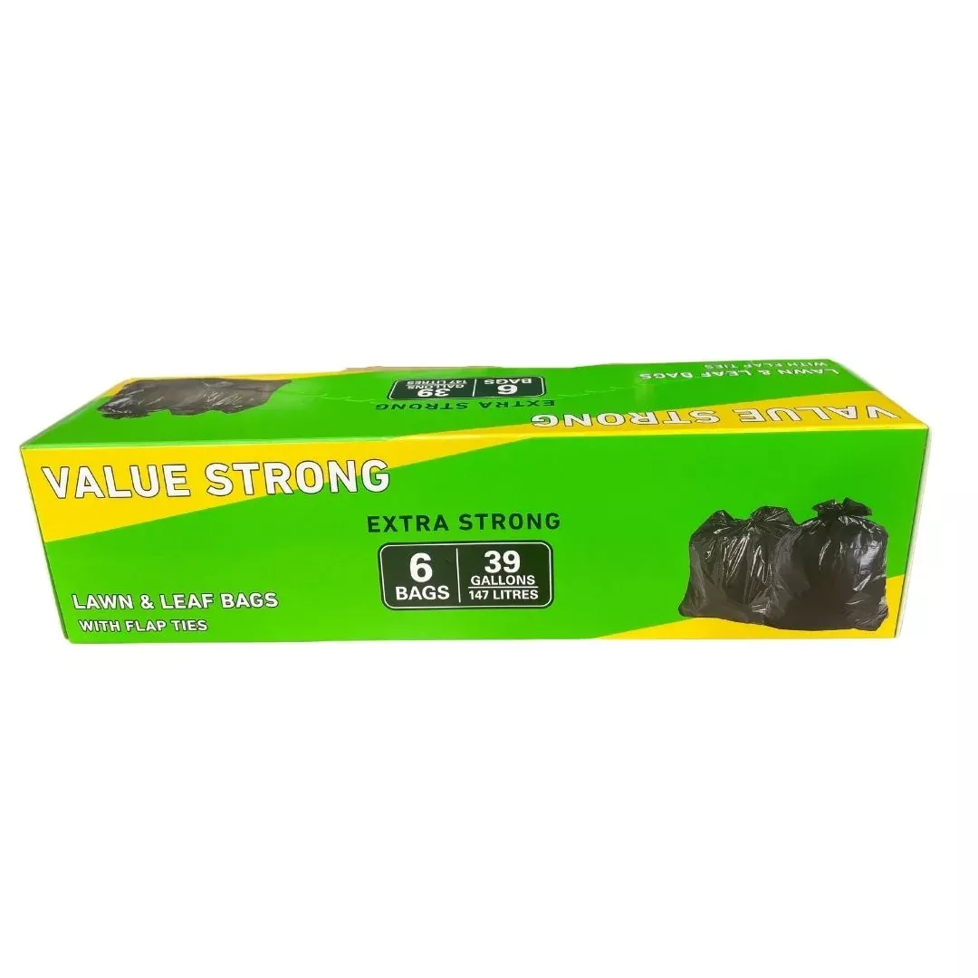 Value Strong - 39 Gallon Lawn & Leaf Trash Bags - Case of 12