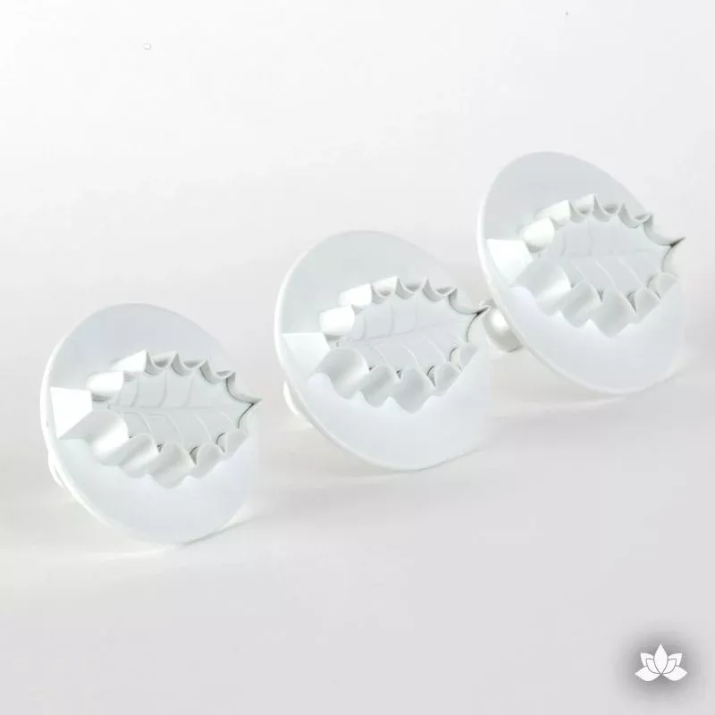 Veined Holly Leaf Plunger Cutter Set