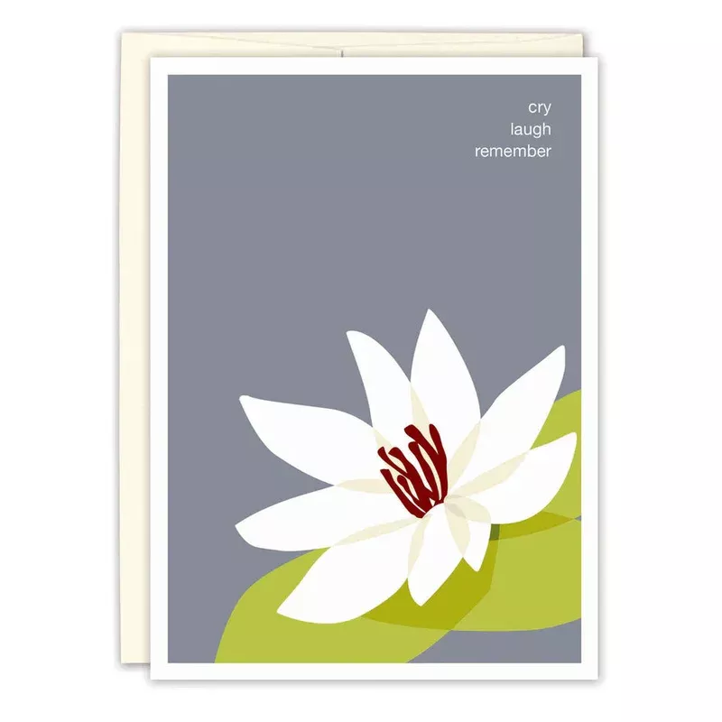 water-lily-sympathy-card Water Lily Sympathy Card