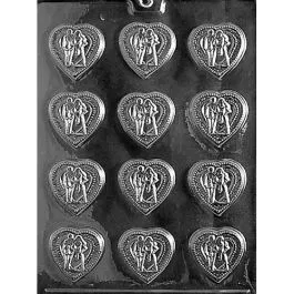 Wedding Hearts Bride Groom Chocolate Mold
