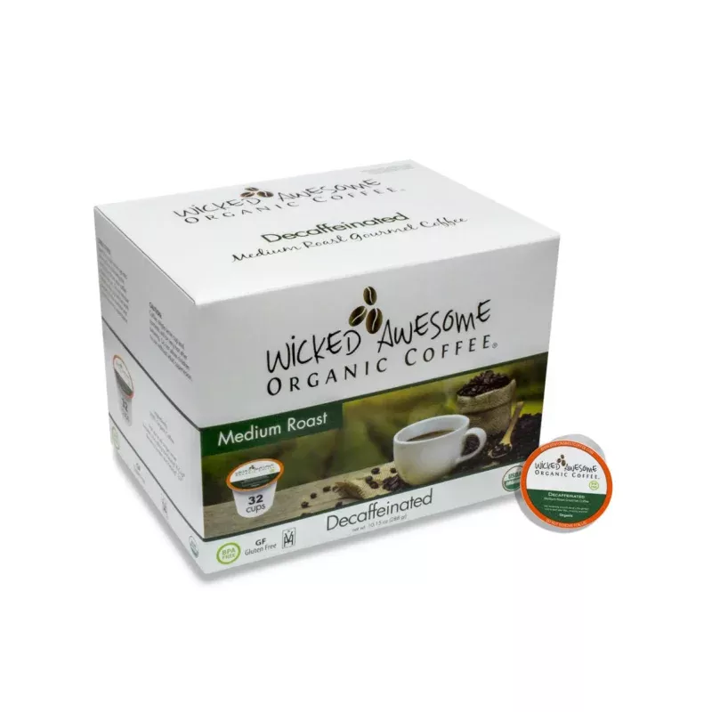 Wicked Awesome’s Decaffeinated Single-Serve Coffee Pods